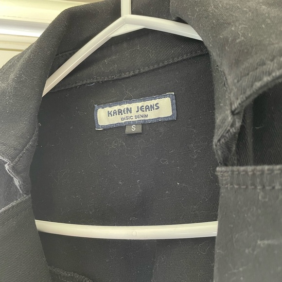 Black vintage denim trench coat - Picture 2 of 4